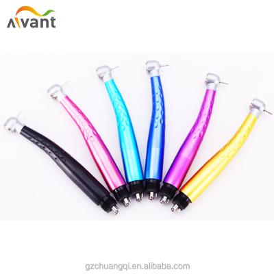 China Dental Supply Colorful High Speed ​​Handpiece With Fiber Optic LED Light CQ-H6 for sale