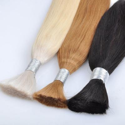 China Extensiones modificadas para requisitos particulares del cabello humano del bulto del color, pelo a granel flojo el 100% humano brillante en venta