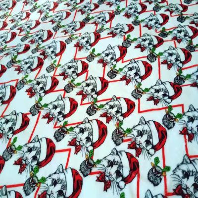 China Christmas Design Minky PUL Waterproof Custom Printed Fabric For Winter Bag for sale