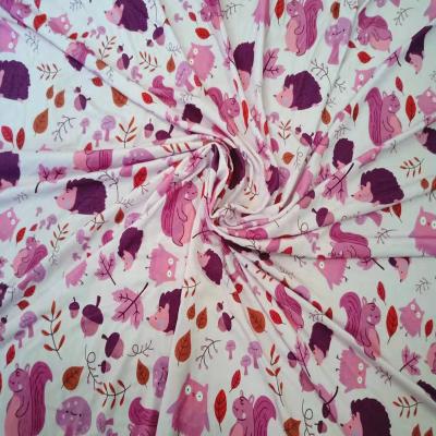 China Wholesale China Single Supplier 95%Modal 5%Spandex Lycra Printed Modal Fabric For Soft Stretch Dress for sale