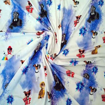 China Fashion Style Moisture-absorbent Designs Custom Printing Bambo Lycra Singlet Knit Fabric For Clothing for sale