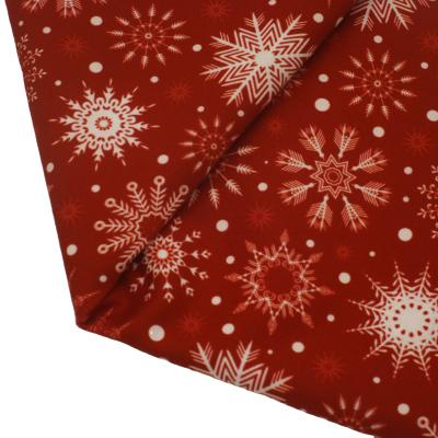 China High Quality Customized Red Fabric Digital Cotton Twill Fabric Christmas Shrink-Resistant Design for sale