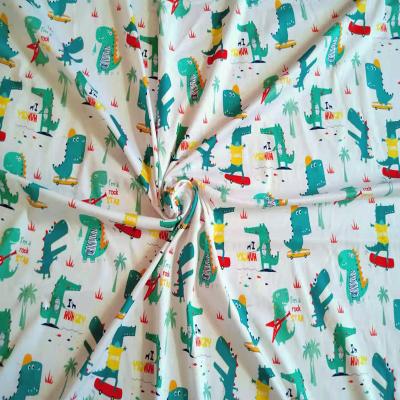 China Dino Designs Mercerized Cotton Fabric plain print for kids shirt for sale