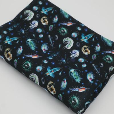 China Promotional Crepe Liver Pool Printed Crepe Fabric 100% Polyester Anti-Static Crepe Liver For Clothing for sale