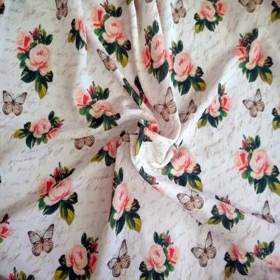 China Wholesale Custom Anti-Static Digital Printed Floral Liverpool Knit Fabric For Dress for sale