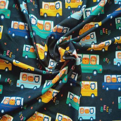 China Anti Static High Quality Custom Printed Elastic Ball Knit Fabric For Clothing for sale