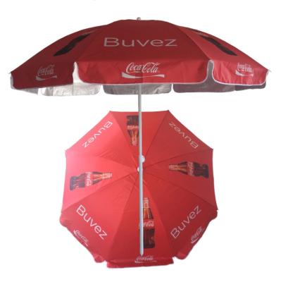 China All in 1 Wholesale Popular High Quality Customized Logo Printed Advertising Polyester Outdoor Promotional Large Beach Umbrellas for sale