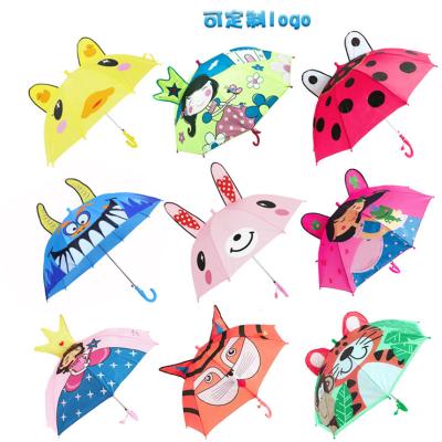 China All in 1 Spot supply 3D children's animal cute cartoon sunshade animal ears stereo princess children umbrella customized LOGO umbrella for sale