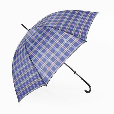 China 27 inches 16 bone new creative umbrella 27 inches 16 bone new creative sunshade both sunny rainy plaid British style manufacturers direct straight umbrella wholesale for sale