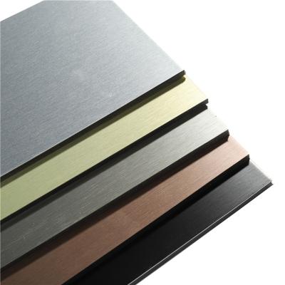 China Contemporary Exterior Wall Cladding Aluminum Composite Panel Brushed ACP Sheets for sale