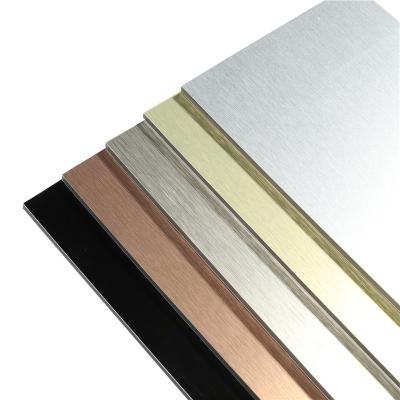 China Contemporary Alucobond Bench Wire Drawing Sandwich Panel Aluminum Composite Panels for sale