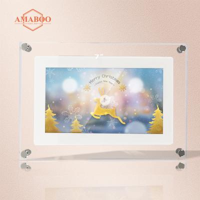 China AMABOO 5 Inch HD Crystal Video Playback Display Magnetic Digital Photo Acrylic View for sale