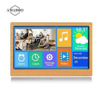 China Wifi Hot Sale AMABOO Large 10.1 Inch Wifi Digital Wooden Picture Photo Art Frame for sale