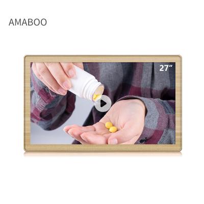 China Clock AMABOO Shenzhen 27 Inch Image Electronic Download Mp3 Mp4 Free Album All In One Smart Machine Digital Photo Frame for sale