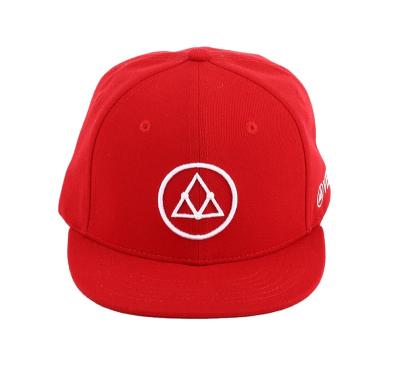 China COMMON 100% Red Color Cotton OEM 3D Embroidery Snapback Hat for sale