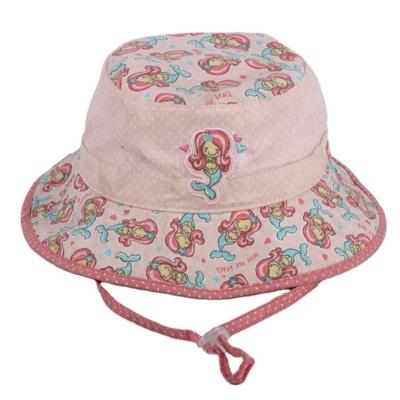 China Character Fashion Bucket Hat OEM Kids Hat Heat Transfer Printing With Applique for sale