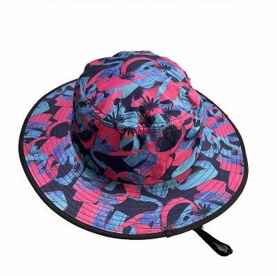 China Custom Character Print Summer Hat UV Protection Cloth Fisherman Hats for sale