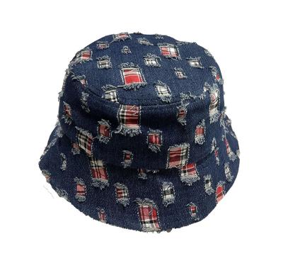 China Custom Picture Denim Fisherman Hat Design Your Own Logo for sale