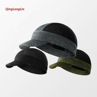 China COMMON Qinglonglin Customize Sunscreen Cap Hat Running Mesh Breathable Soft Brim Multicolor for sale