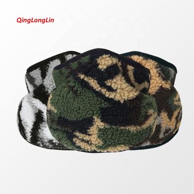 China QingLongLin Multifunctional Diary Swap Winter Snood Plush Thermal Scarf Camouflage Jacquard Camouflage Neck Cuff Knitting Warmer for sale