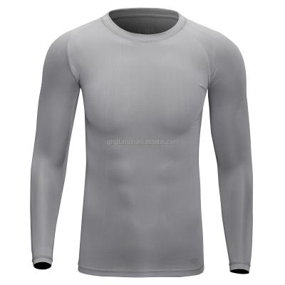 China Wholesale Custom Breathable High Quality Yoga Fitness Running Shirt QINGLONGLIN GYM Shirt Compression Tights Long Sleeve For Men for sale