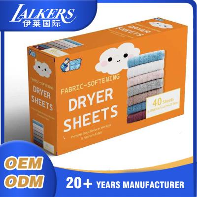 China ODM OEM Fabric Softener Dryer Sheets Fresh Fragrance For Home And Travel for sale