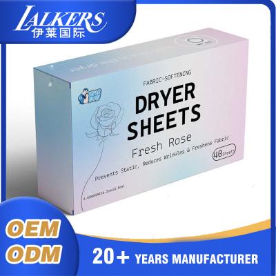 China Natural Plant Fabric Dryer Sheet Lightweight Eco Friendly Long Lasting for sale