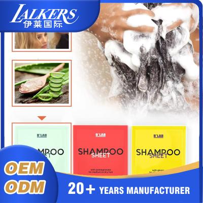 China ODM OEM Shampoo Tablets Eco Friendly Hair Care Dissolve Sachet Rich Foaming for sale