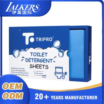 China Quick Dissolve Toilet Cleaning Sheets Toilet Cleaning Strips Lightweight for sale