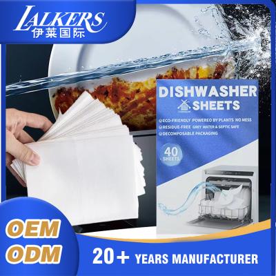 China ODM OEM Dishwashing Detergent Sheets No Plastic Eco Friendly High Versatility for sale