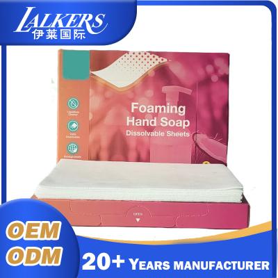 China Disposable Paper Hand Soap Sheets Customized Space Saving Lightweight for sale