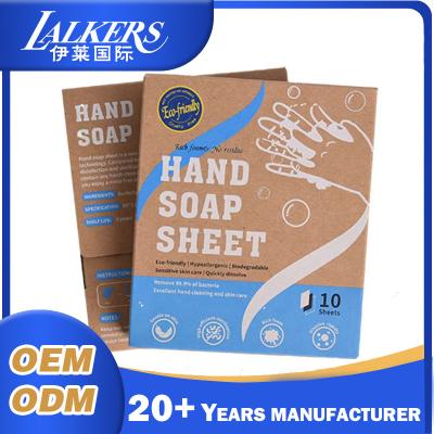 China Natural Travel Friendly Hand Soap Sheets Biodegradable And Chemical Free for sale