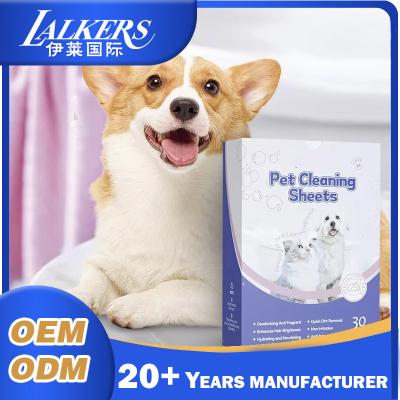 China Portable Pet Dryer Sheets Shampoo Moisturizing Organic Pet Body Wash Sheets for sale