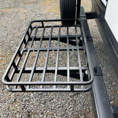 China Easy Installation/High Loading Capacity Alloy Steel Portable Car Trailer Bags Carrier Basket Hitch Mount Luggage Cargo Carrier Rack For RV SUV for sale