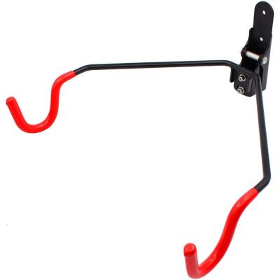 China The foldable bike rack is easier to install & Quality Adjustable Rack Export Bike Hanger Rubber Black Prevent Slip Hanging Bike Hanger for sale