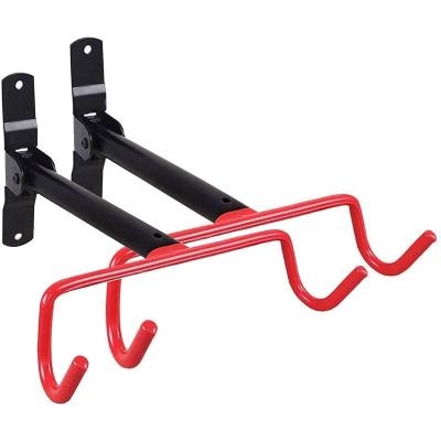 China Maximum hanging weight up to 77lb. China Sale Easier to Install Adjustable Bike Hanger Steel Red Foldable Bike Hanger for sale