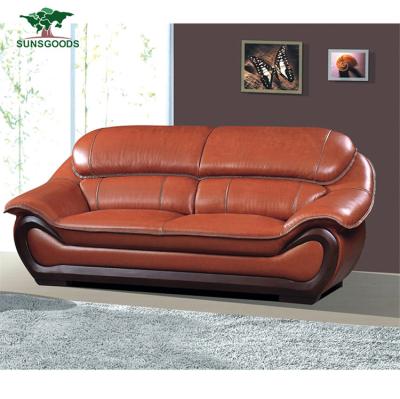 China Other Alibaba China Supplier Modern Orange Color Leather Sofa , Original Leather Sofa Set for sale