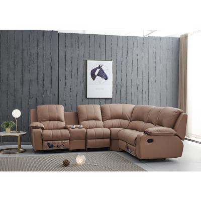 China Cooling Lounge 7 Seater, Factory Direct Sales Latest Design Modern Comfortable Fabric Leather Corner Sofa Set Recliner Sofa for sale