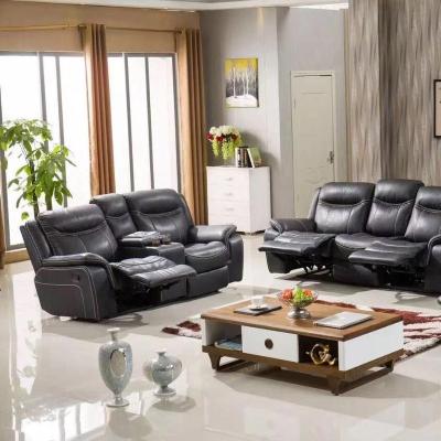 China SUNSGOODS Extendable Upholstered Recliner Black Recliner 3 Piece Living Room Set Couch Couch Living Room Sectional Sofas for sale