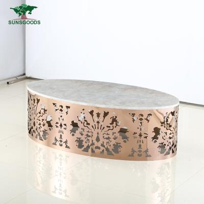 China Italian marble coffee table (size) of high quality adjustable egg-shaped coffee table for sale