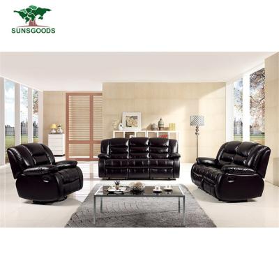 China Wholesale Extendable Leather 7 Seat Recliner Sofa for sale