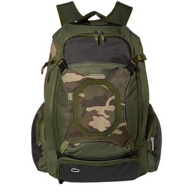 China Anti-theft Baseball Equipment Backpack Bag 2 Bat Sleeves, Vented Shoe Pocket, External Helmet Holder for sale