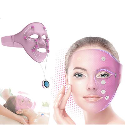 China 3D Silicone Facial Electric Massager Anti Wrinkle Mask EMS V Magnet Massage Face Lifting Slimming Machine 011 for sale