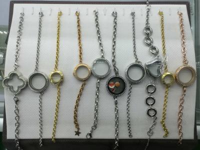 Китай Браслет GLB011 Lockets шарма стеклянной квадратной формы нержавеющей стали пояса сетки плавая живущий продается