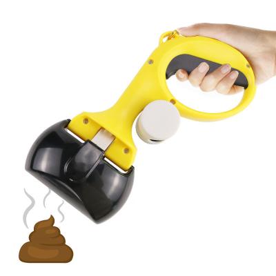 China Amazon Hot Seller Pet Toilet Poop Grabber Picker Unbreakable Travel Stocked With Bags for sale