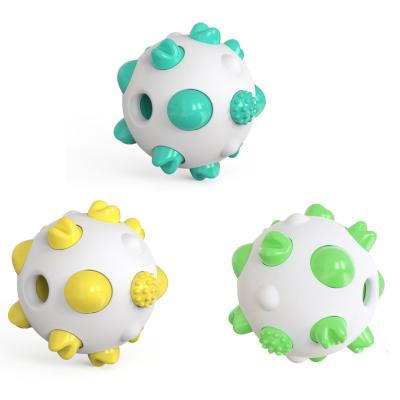 China Viable Wholesale Amazon Loud Dog Toys Rubber Ball Interactive Custom Tpr Puppy Toys Squeaky For Chewing for sale