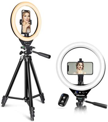 China UBeesize 10 Inch Shine LED Ring Light with Stand and Phone Holder, Selfie Halo Light for Photography/Makeup/Vlogging/Live Streaming for sale