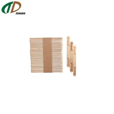 China Sustainable Eco Friendly Food Grade Printed Natural Wooden Wooden Ice Popsicle Stick Birch Length Custom Logo Available Size for sale