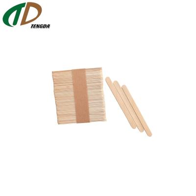 China Sustainable Disposable Natural Bulk Flat Wooden Popsicle Sticks for sale