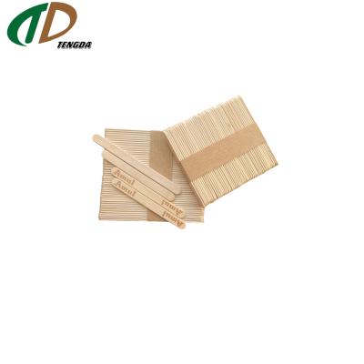 China Sustainable Wooden Disposable Ice Cream Tools Customize Logo Environmentally Friendly for sale